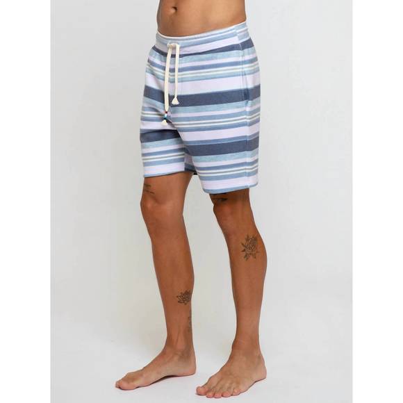 NEW SOL ANGELES mens bay stripe short in blue/white - Picture 2 of 4
